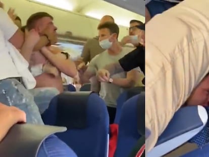 Pelea en pleno vuelo porque un pasajero se negaba a usar mascarilla