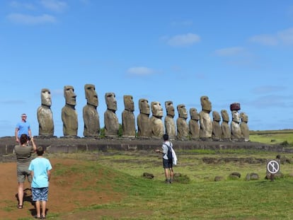 Tongariki, uno de los atractivos turísticos de la Isla de Pascua.