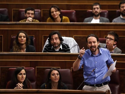 Pablo Iglesias en el Congreso. 