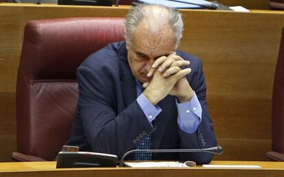 El exconsejero Rafael Blasco en las cortes Valencianas.