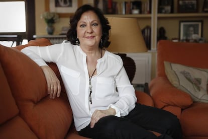 Carmen Linares, en su casa de Madrid.