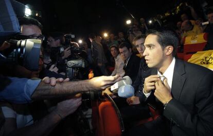 Alberto Contador, durante la presentación del Tour 2013 en París