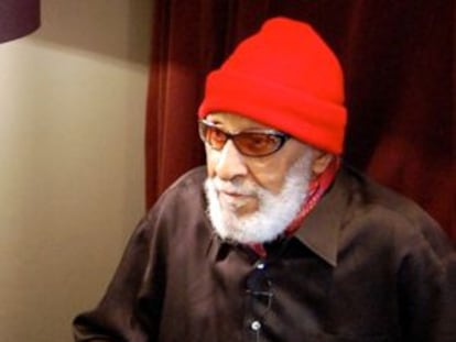 El saxofonista Sonny Rollins, ayer en Barcelona.