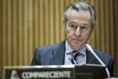 El expresidente de Caja Madrid Miguel Blesa, durante su comparecencia en la Comisión de Economía del Congreso. EFE/Archivo