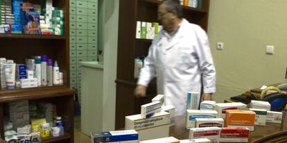 Exposición de genéricos en una farmacia de Sevilla.