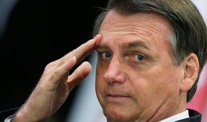 O presidente Jair Bolsonaro em cerimônia no Itamaraty no último dia 3.