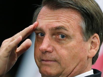 O presidente Jair Bolsonaro em cerimônia no Itamaraty no último dia 3.