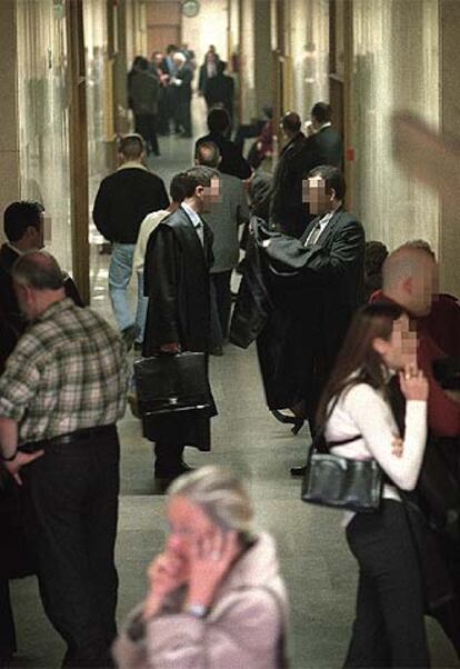 Abogados en los Juzgados de la plaza de Castilla (Madrid).