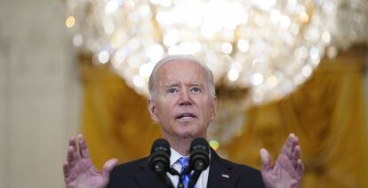 Joe Biden, presidente de EE UU, este miércoles en Washington. 