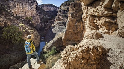 Paraje de los Estrechos, el más espectacular de los barrancos del río Martín (Teruel).