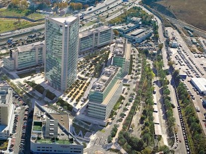 Futura torre de oficinas en el parque empresarial Adequa de Madrid.