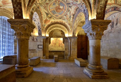 Las pinturas murales del Panteón de los Reyes en el Museo de San Isidoro de León.