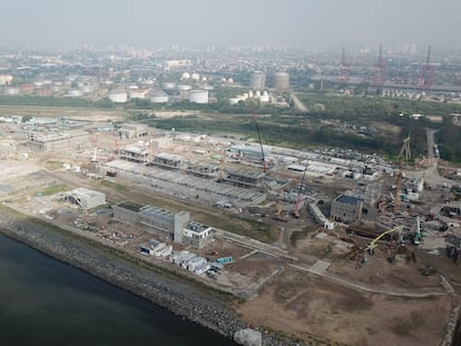 Planta de pretratamiento de última tecnología ubicada en el puerto de Dock Sud, donde el Riachuelo desemboca en el Río de la Plata.