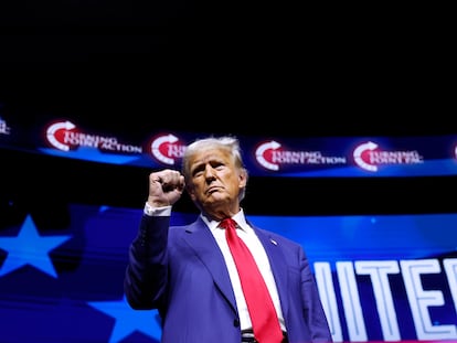 El expresidente y candidato republicano, Donald Trump, durante un mitin en Las Vegas (Nevada), el pasado 24 de octubre.