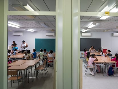 Alumnos en una escuela, en una imagen de archivo.