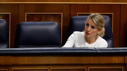 Yolanda Díaz, el jueves en el Congreso.