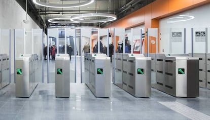 Una estación de metro en Barcelona.