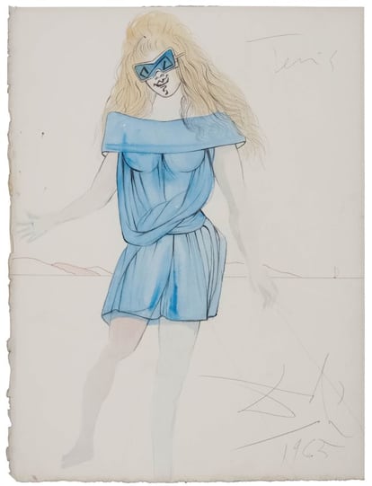 'Tennis', diseño para un vestido de tenis realizado por Dalí para la temporada de 1965.