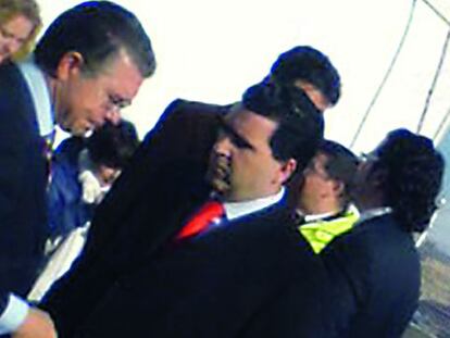 Francisco Granados, a la izquierda, y David Marjaliza, con corbata roja.