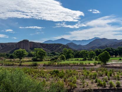 Vista de los alrededores del poblado de Bacanuchi, Sonora, una zona rica en litio.