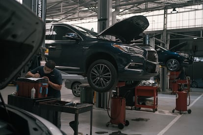 Una estación de servicio Nissan Motor, en Ciudad de México, el 1 de junio de 2020. 