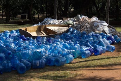 Instalação "À deriva", no Parque do Ibirapuera, na Virada Sustentável.