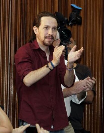 Pablo Iglesias, hoy en Valencia. 