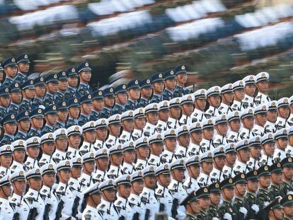 Desfile militar en Pekín este 1 de octubre.  