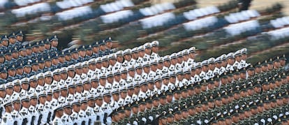 Desfile militar en Pekín este 1 de octubre.  