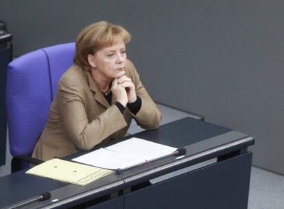 La canciller alemana, Angela Merkel, en una sesión parlamentaria el pasado viernes.