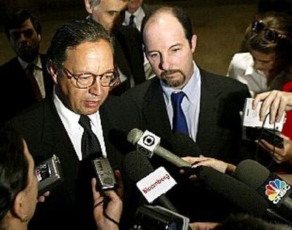 Pedro Malán, ministro de Hacienda(izquierda) y Arminio Fraga, presidente del Banco Central de Brasil, ayer en Nueva York.