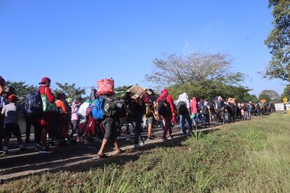 Caravana migrantes Navidad Chiapas