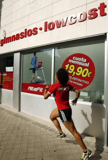 Gimnasio de "bajo coste" en Madrid.