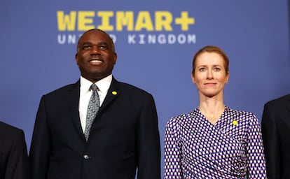 David Lammy y Kaja Kallas, en Lancaster House en Londres este lunes.