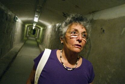 Pauline Talens-Péri, ayer en los refugios subterráneos construidos en Almería durante la Guerra Civil.
