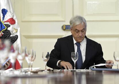 El presidente chileno, Sebastián Piñera, este lunes.