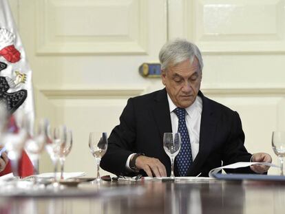 El presidente chileno, Sebastián Piñera, este lunes.