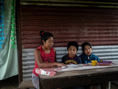 Claudia Gomez Perez, de 26 años y con tres hijos, ha intentado que ellos sigan estudiando después del cierre de escuelas decretado por el gobierno para prevenir contagios de COVID-19. Ella no cuenta con herramientas como internet, y en ocasiones tampoco luz para que sigan el programa  “Aprende en casa” de la Secretaria de Educación Pública. Tampoco puede apoyarles con las tareas que les dejan sus profesores ya que ella no tiene los conocimientos para enseñarles. La asociación Mexicanos Unidos Contra la Corrupción realizó un estudio que señala  que el 45% de los niños de diversas comunidades de Chiapas han abandonado su educación debido a la falta de recursos económicos de su familia y al rezago tecnológico en el que se encuentran, como la falta de luz o internet para estudiar en casa., después del cierre de escuelas decretado por el gobierno como medida para prevenir más contagios de COVID-19 en México. 
