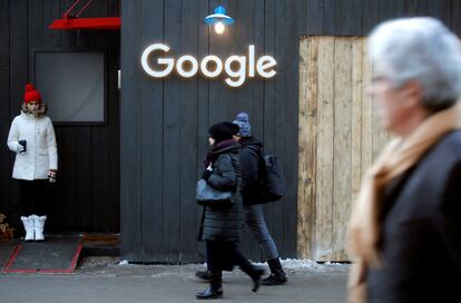 Logo de Google en Davos, Suiza, el pasado enero.