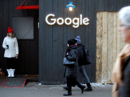 Logo de Google en Davos, Suiza, el pasado enero.