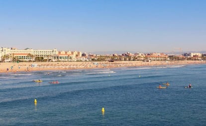 Playa de la Malvarrosa, en Valencia.