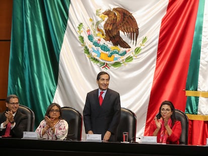 El Secretario de Hacienda de México, Rogelio Ramírez de la O, en el Congreso este viernes.