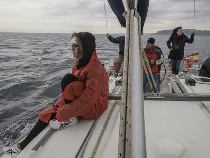 Buscadores de ballenas en un barco