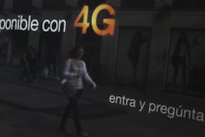 Publicidad del m&oacute;vil 4G de Orange.