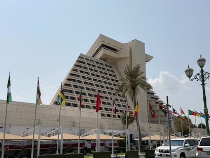 Qatar prepares to host the Emergency Arab-Islamic Summit at the Sheraton Hotel, in Doha