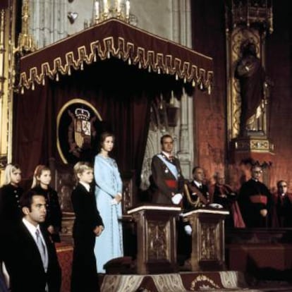 Coronación de Juan Carlos I, en 1975.