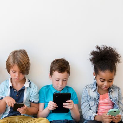 Children using technology