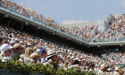 espectadores durante la final masculina de Roland Garros 2014.