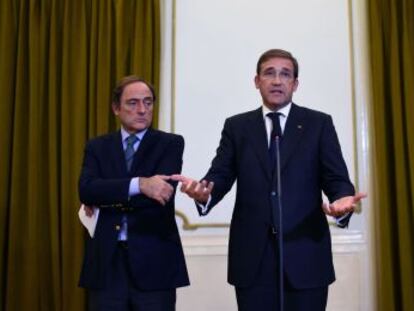 Pablo Portas y Pedro Passos Coelho, dirigentes de la coalición PSD-CDS.