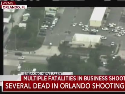 Local do incidente em Orlando.